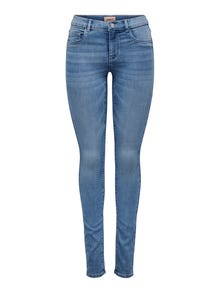 ONLY ONLRAIN LIFE REGular waist SKINNY Jeans -Light Blue Denim - 15295875