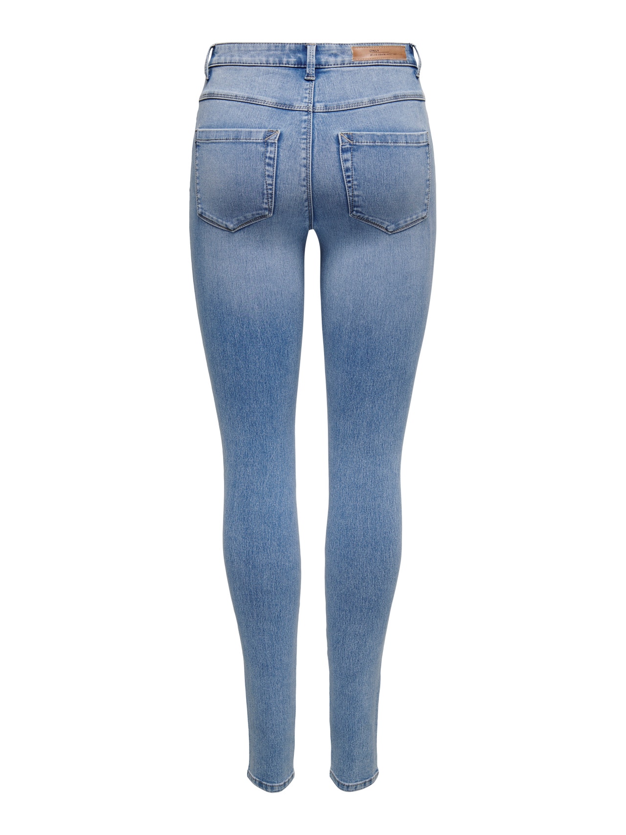 ONLY Skinny Fit Høy midje Petite Jeans -Light Blue Denim - 15295883