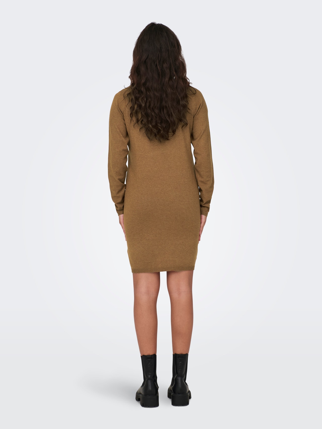 ONLY Mini o-neck knitted dress -Toasted Coconut - 15295890