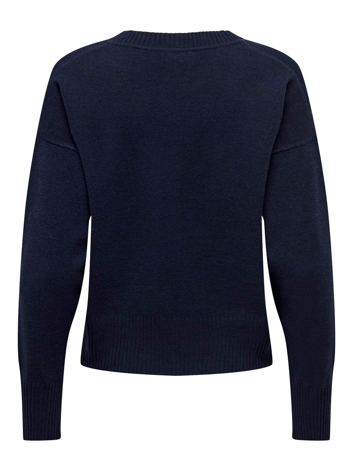 ONLY V-neck knitted pullover -Sky Captain - 15295892