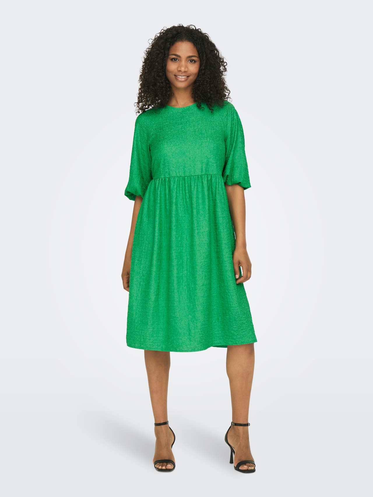 ONLY Box Fit Camisole Balloon sleeves Midi dress -Green Bee - 15295907