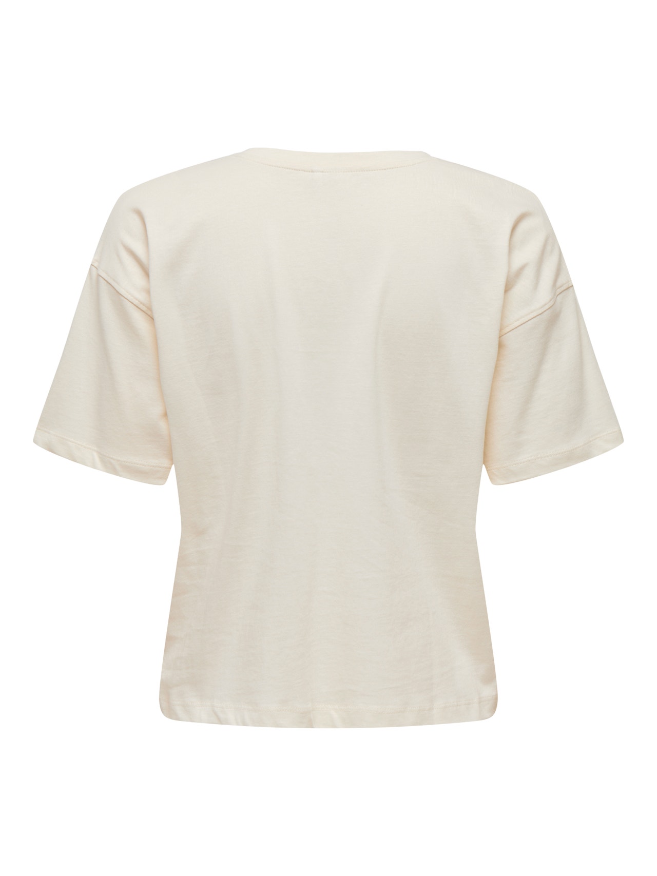 ONLY Loose Fit Round Neck Dropped shoulders T-Shirt -Whisper White - 15295915