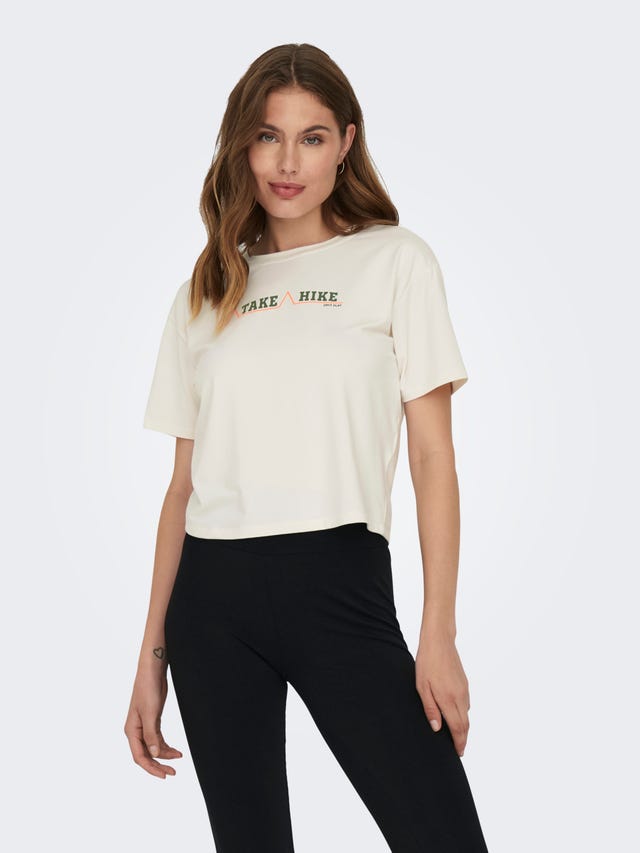 ONLY Loose Fit O-Neck Dropped shoulders T-Shirt - 15295915