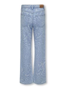 ONLY Jeans Straight Fit -Light Blue Bleached Denim - 15295935