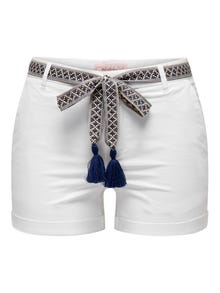 ONLY Regular Fit Oppbrettskanter Shorts -Bright White - 15295937