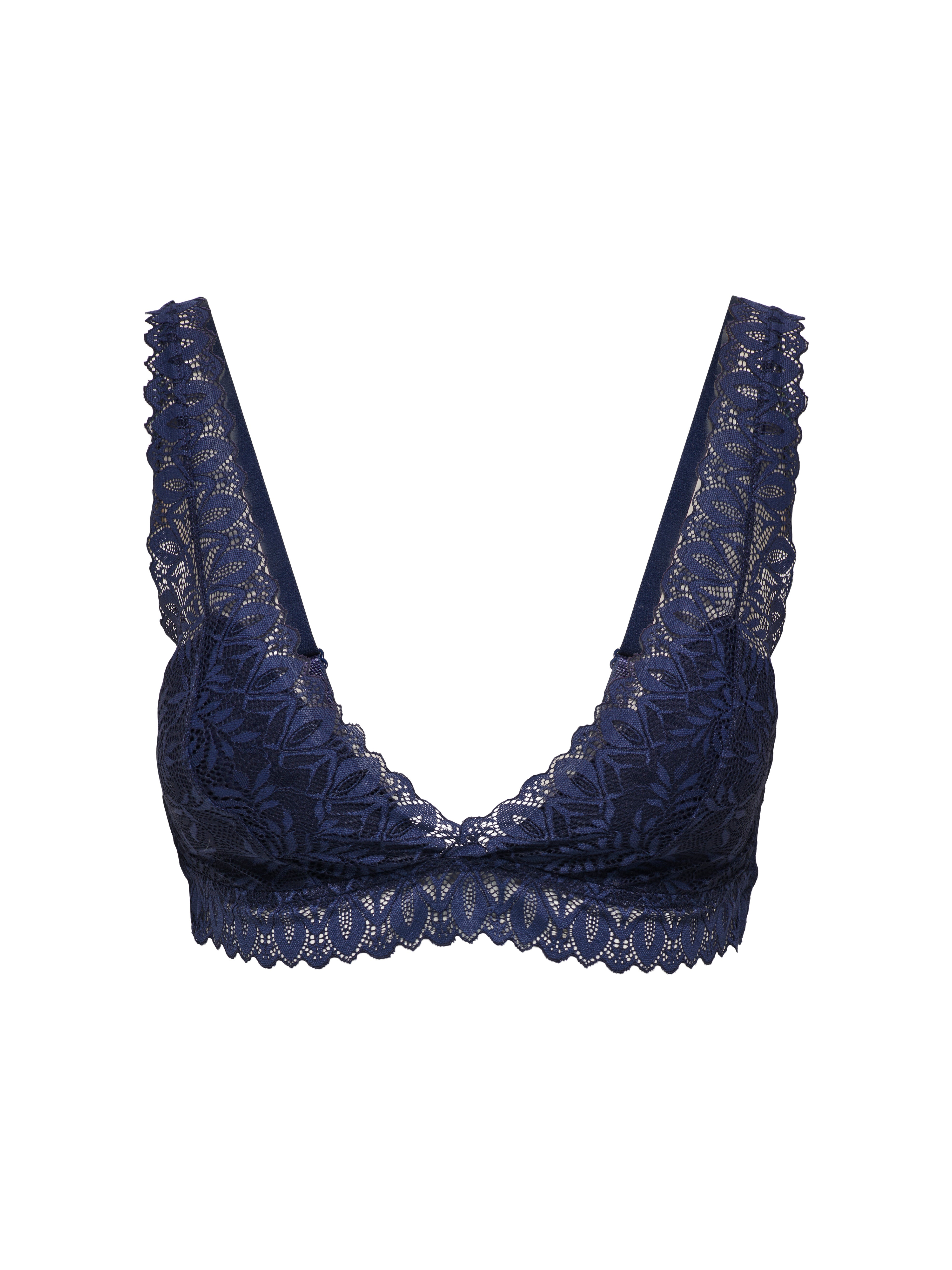 Wide straps Bras, Dark Blue