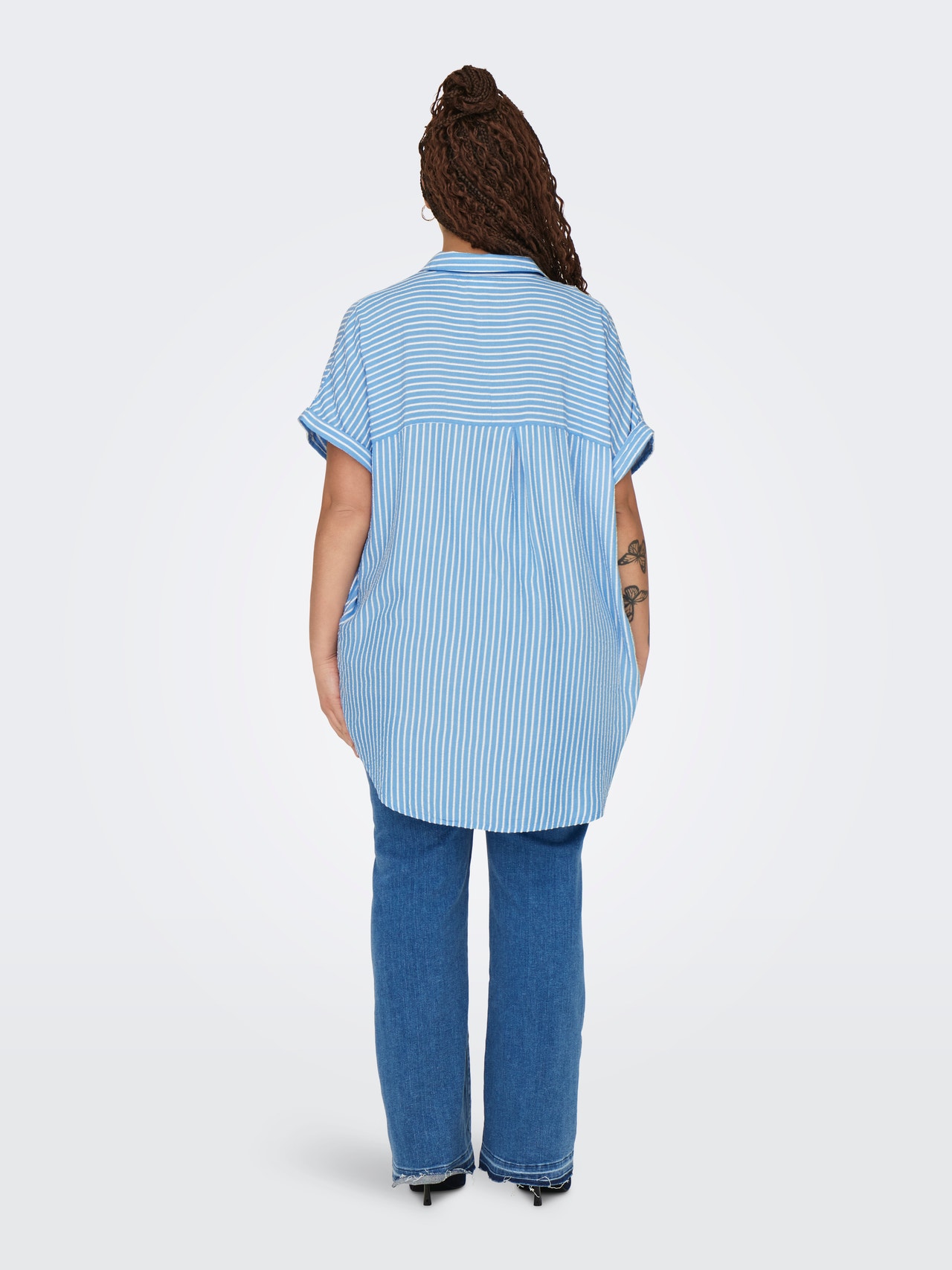 ONLY Camicie Loose Fit Collo Camicia Polsini risvoltati -Azure Blue - 15295982