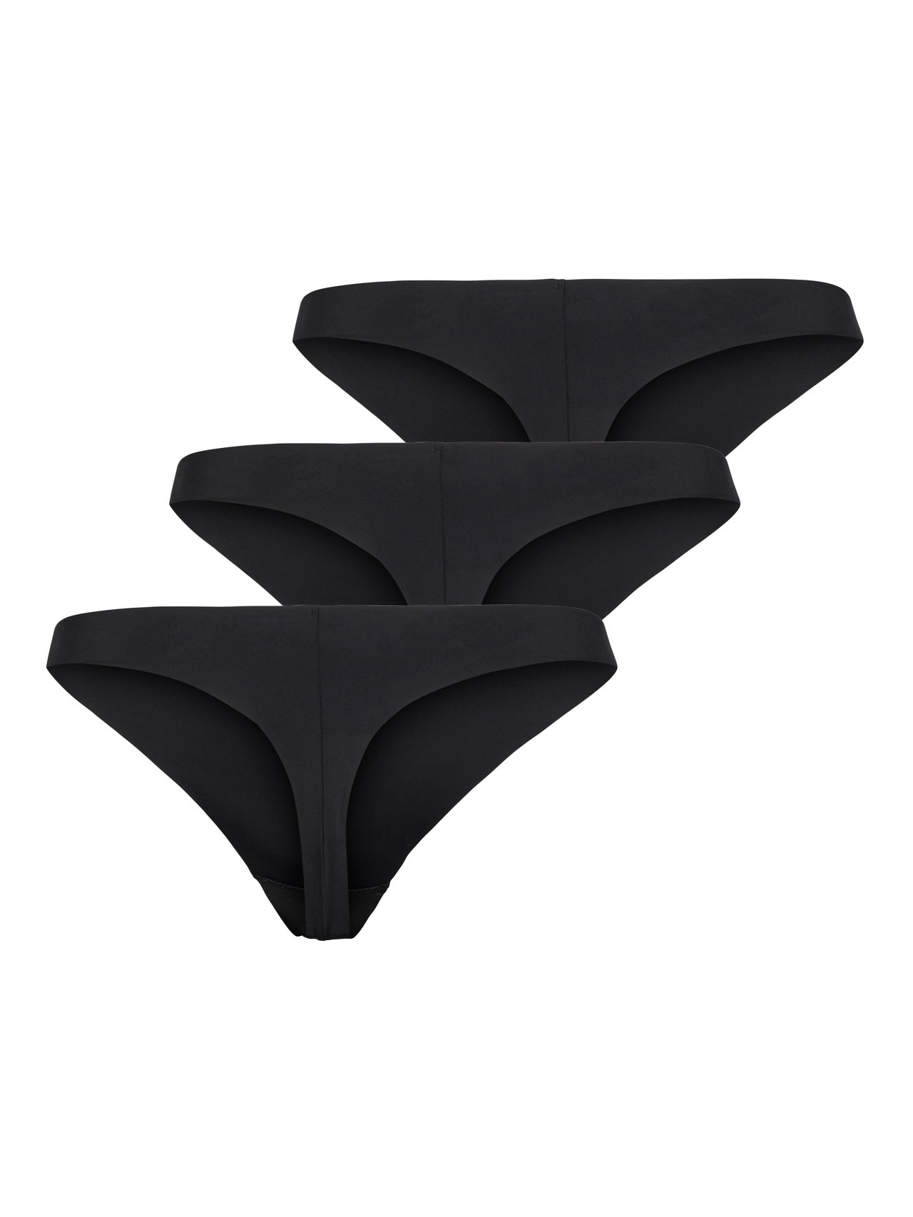 ONLY 3-pack thongs -Black - 15295983