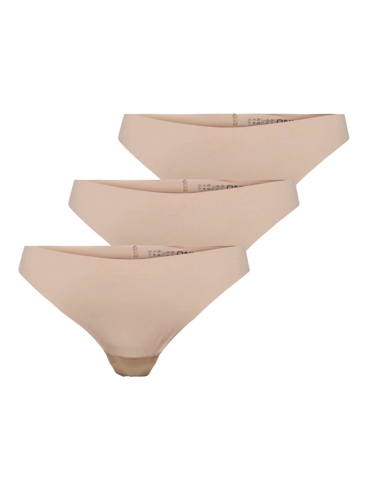 ONLY ONLTRACY 3-pack G-String -Rugby Tan - 15295983