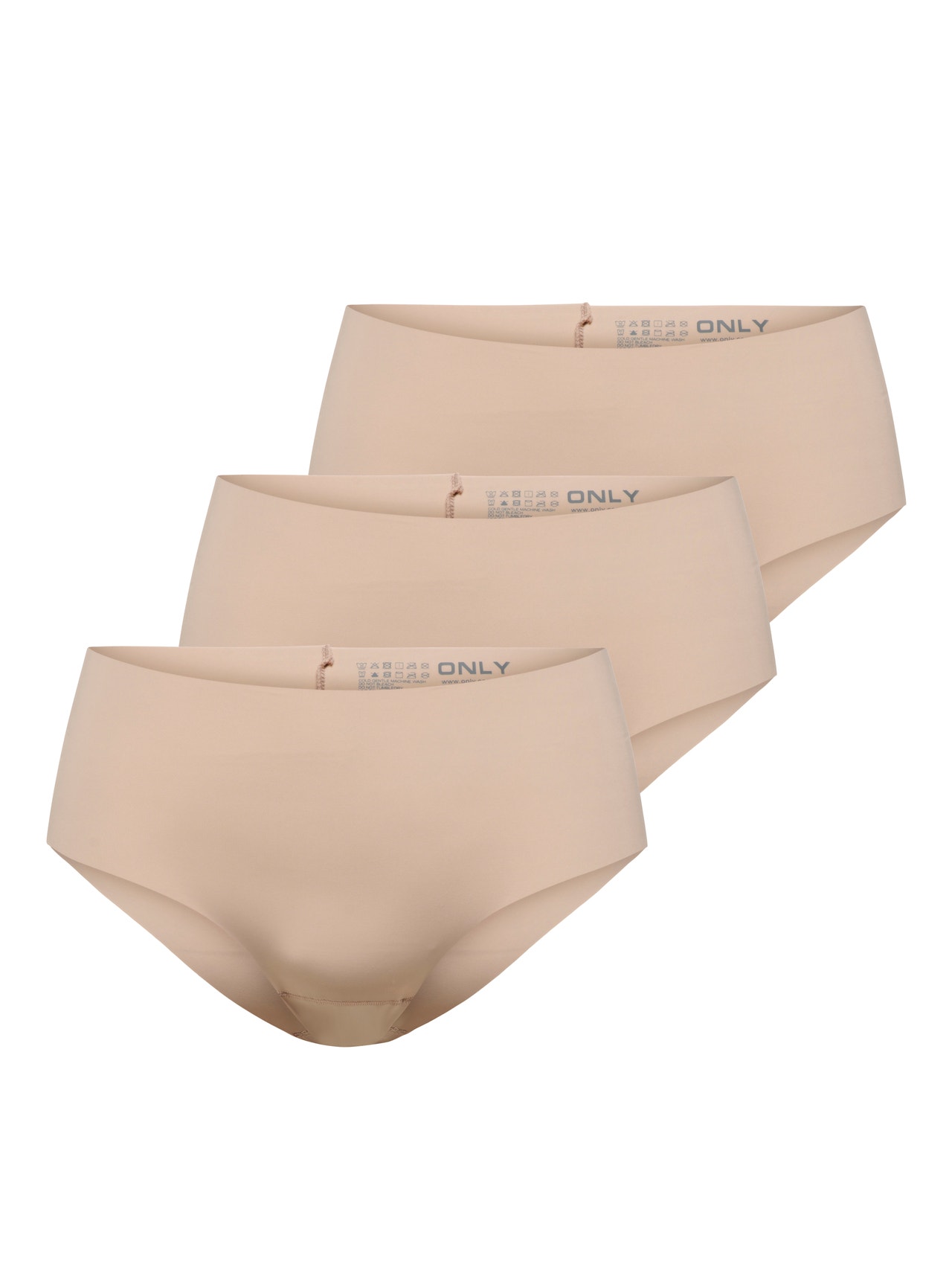 ONLY 3-pack hipster briefs -Rugby Tan - 15295989