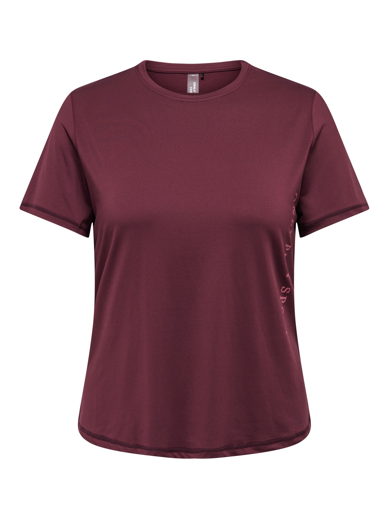 ONLY T-shirts Regular Fit Col rond Curve -Windsor Wine - 15296035