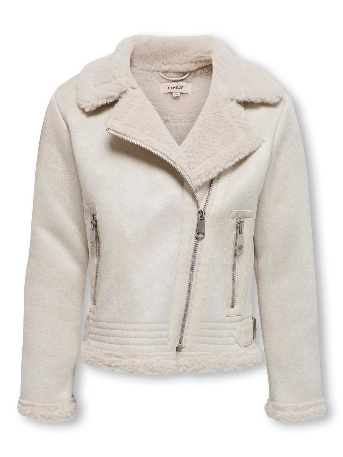 ONLY Sherpa jacket -Pumice Stone - 15296052