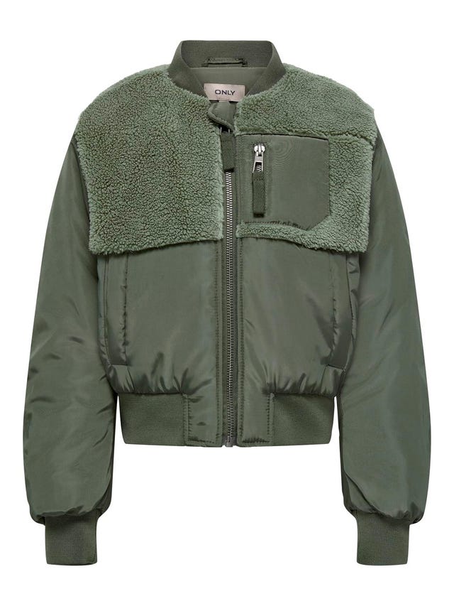 ONLY Bomber jacket with teddy detail - 15296054