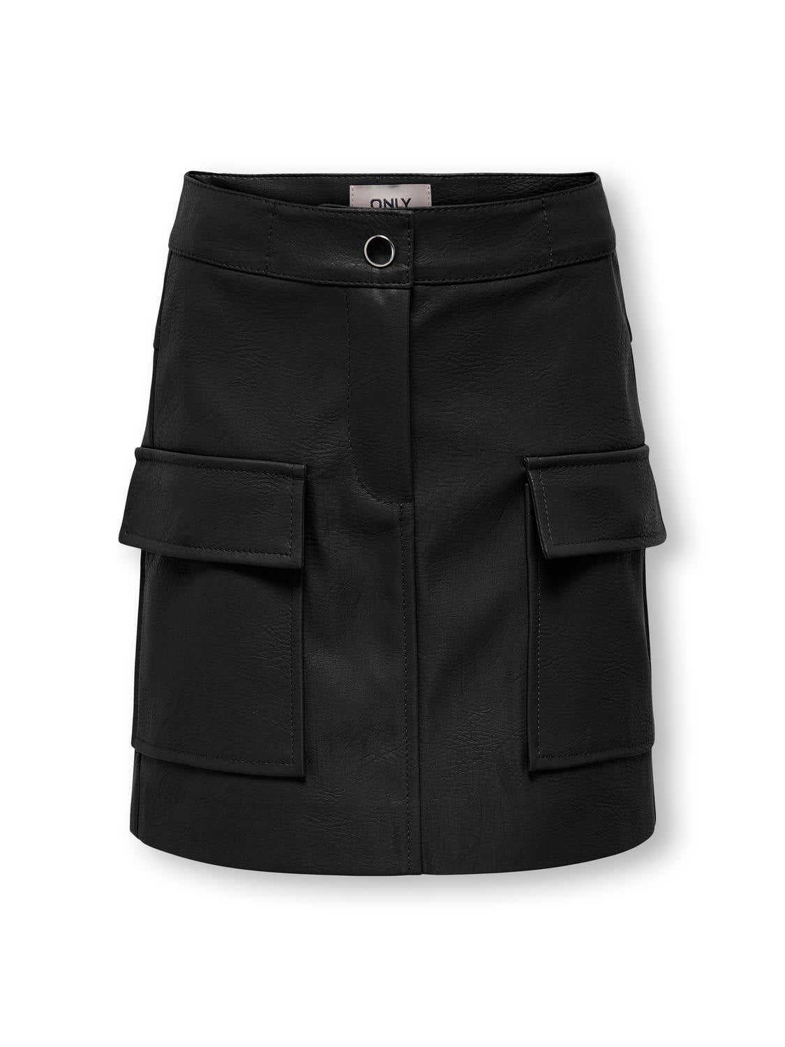 Black a line clearance mini skirt with pockets