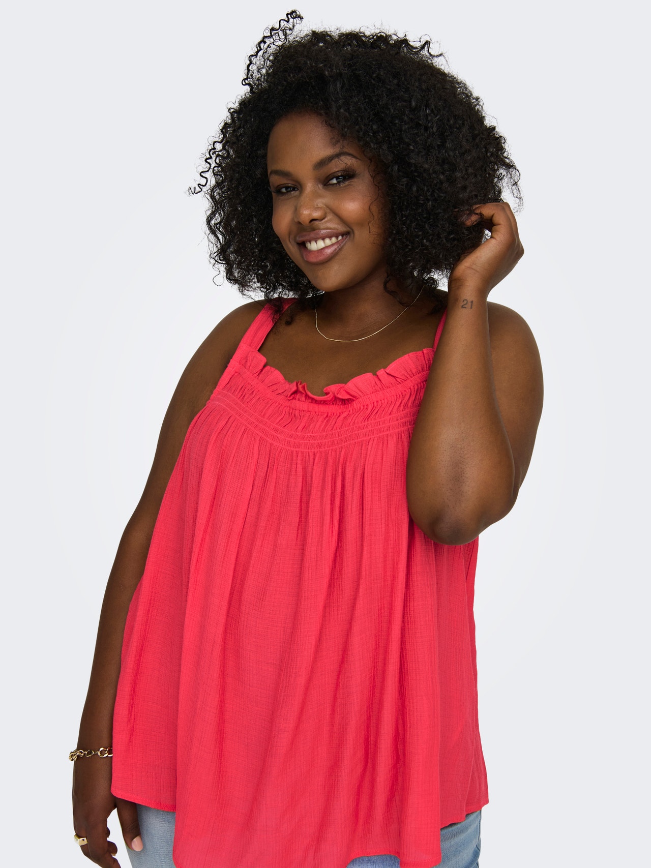 ONLY Curvy sleeveless top -Teaberry - 15296130