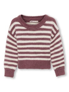 ONLY Mini o-neck knitted pullover -Rose Brown - 15296169