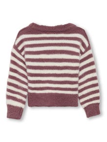 ONLY Regular Fit Round Neck Ribbed cuffs Pullover -Rose Brown - 15296169