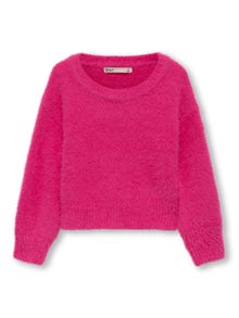 ONLY Mini o-neck knitted pullover -Fuchsia Purple - 15296169