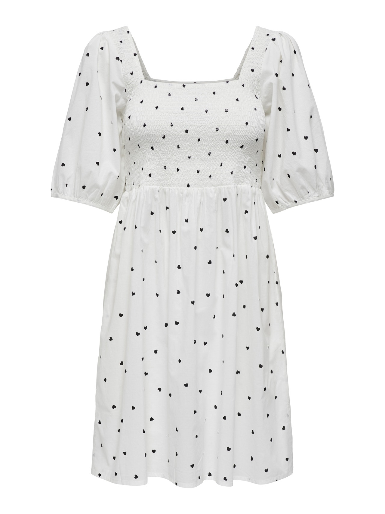 ONLY Mini dress with smock -Bright White - 15296181