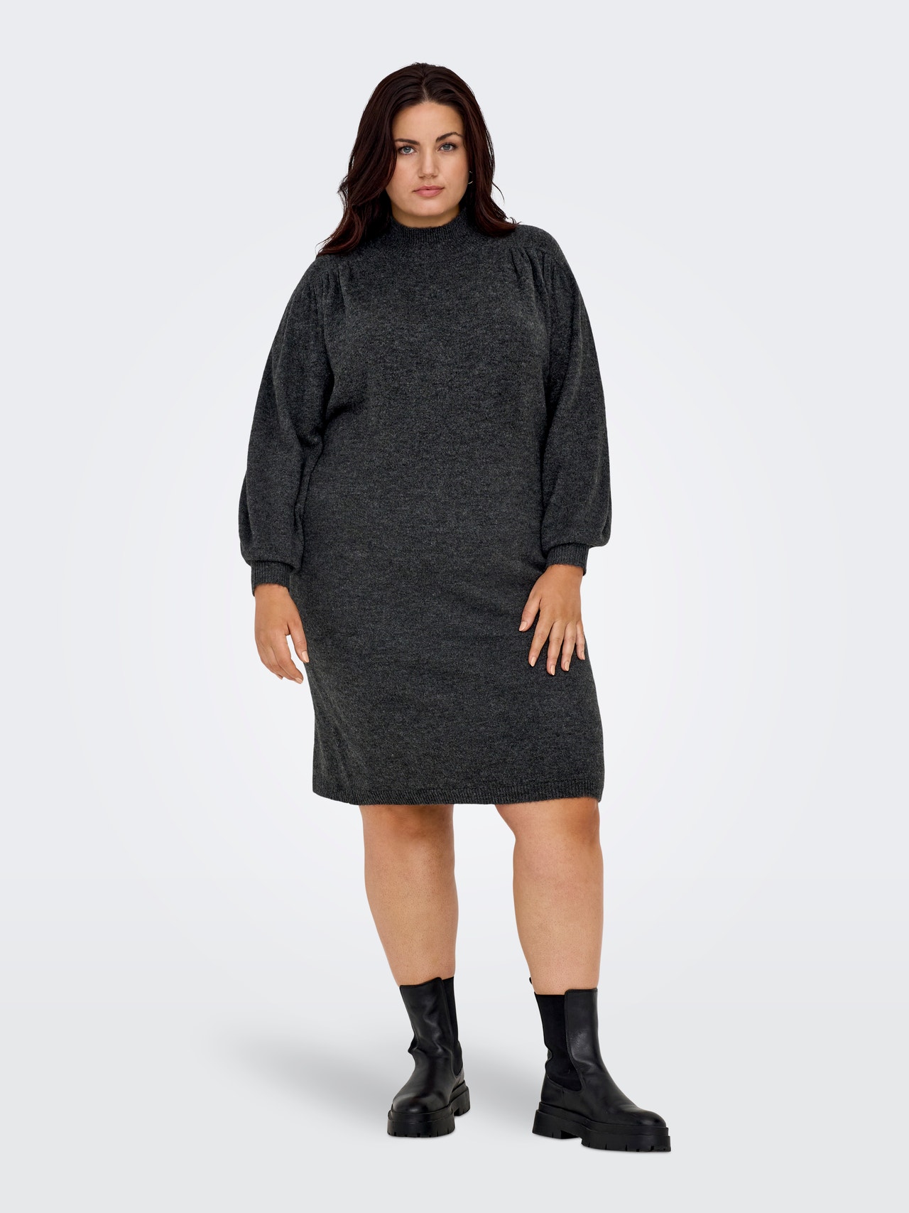 ONLY CAREMILIA Kurzes Kleid -Dark Grey Melange - 15296183