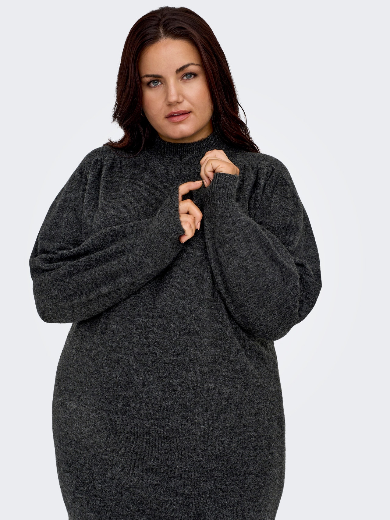 ONLY CAREMILIA Kurzes Kleid -Dark Grey Melange - 15296183