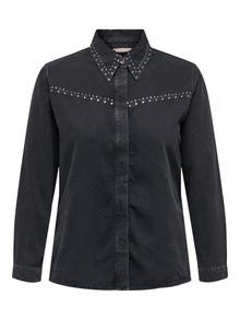 ONLY Curvy denim shirt -Black - 15296198
