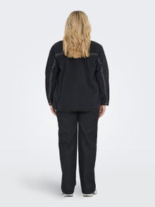 ONLY Loose fit Overhemd kraag Overhemd -Black - 15296198
