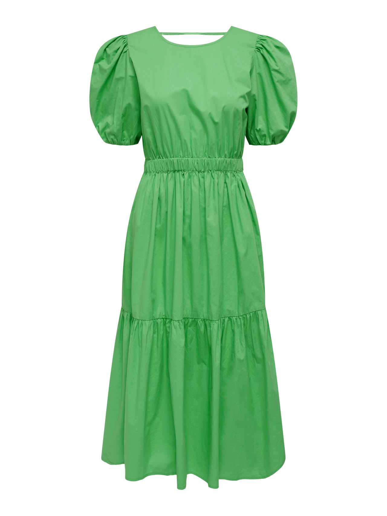 ONLY Midi kjole med bindedetalje i ryggen -Vibrant Green - 15296213