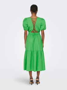 ONLY Regular Fit O-Neck Long dress -Vibrant Green - 15296213