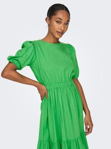 ONLY Normal geschnitten Rundhals Langes Kleid -Vibrant Green - 15296213