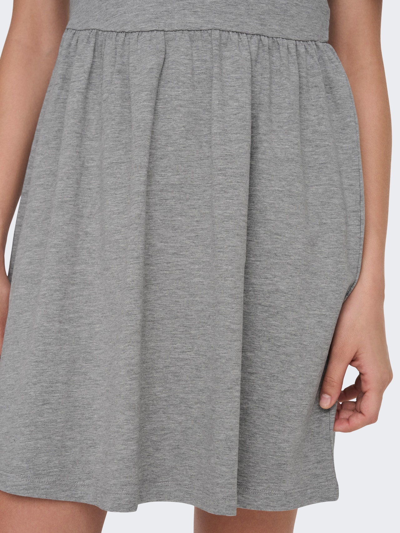 ONLY Slim fit O-hals Korte jurk -Light Grey Melange - 15296215