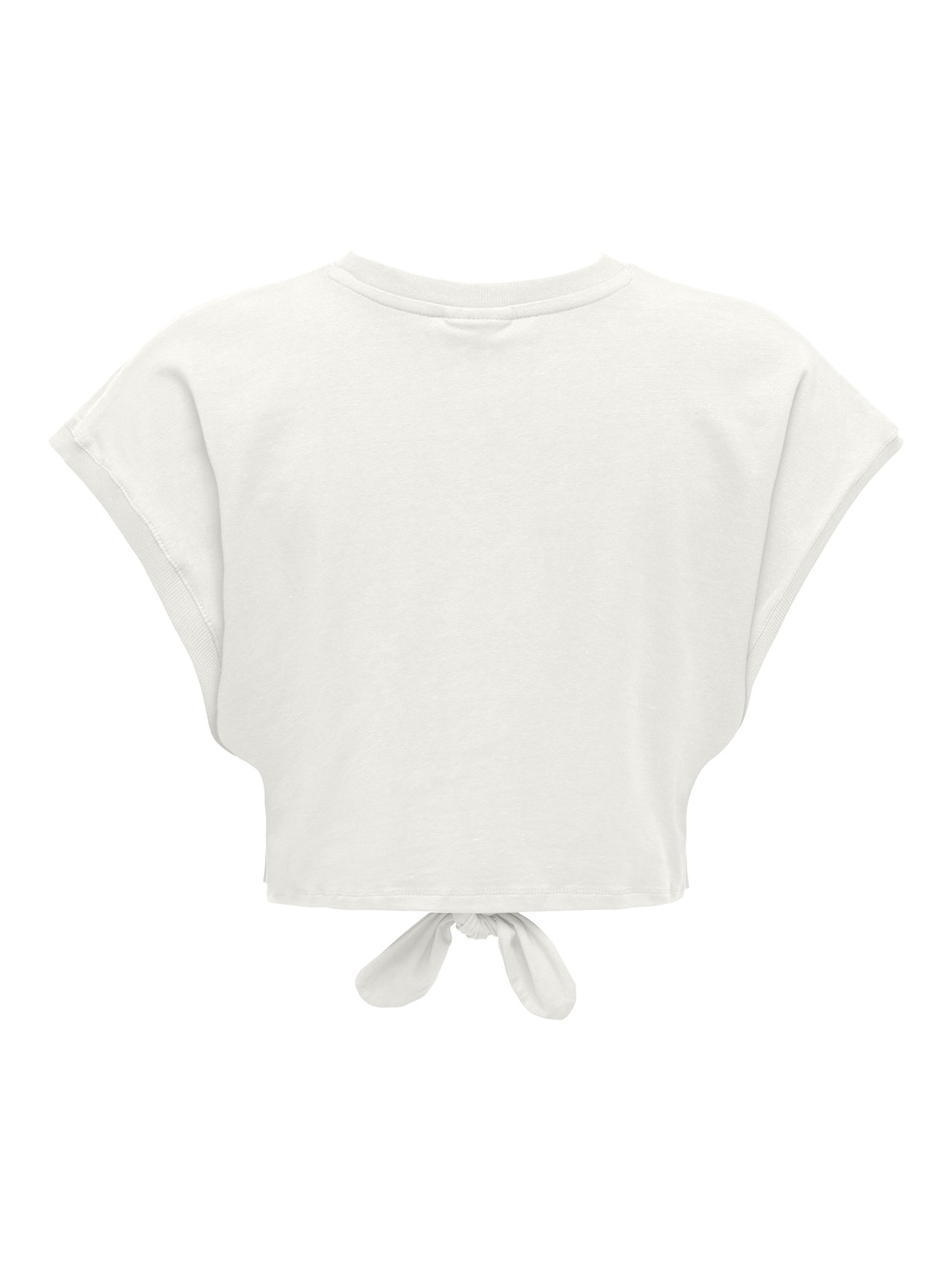 ONLY Cropped Top With Knot Detail -Cloud Dancer - 15296226