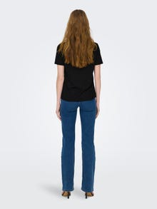 ONLY Normal geschnitten Rundhals T-Shirt -Black - 15296235