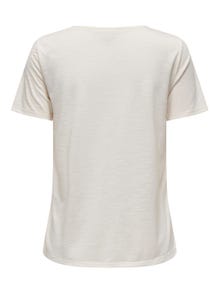 ONLY Regular Fit Round Neck T-Shirt -Cloud Dancer - 15296235