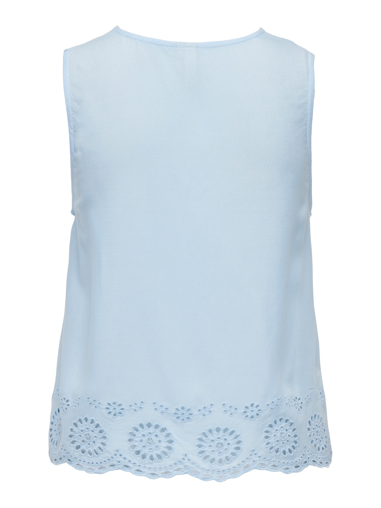 ONLY V-neck top with lace detail -Clear Sky - 15296317