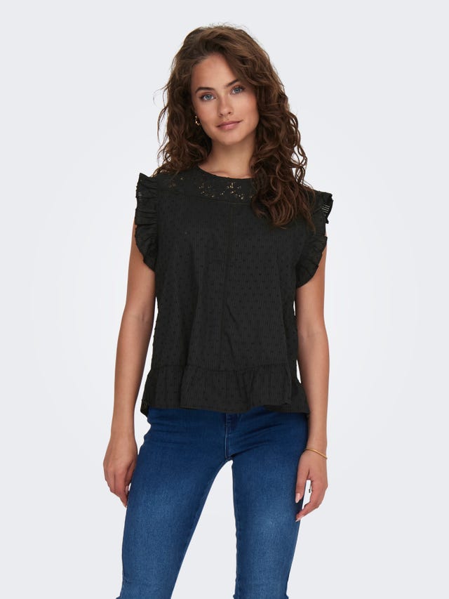 ONLY Tops Regular Fit Col rond - 15296327