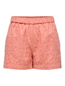 ONLY Shorts Regular Fit Ourlets repliés -Coral Haze - 15296332