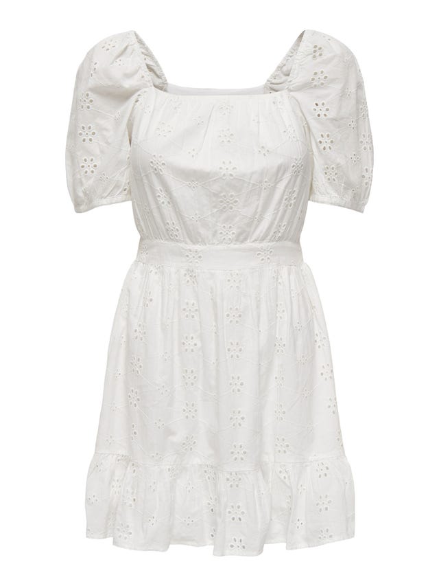 ONLY Mini dress with lace detail and puff sleeves - 15296335