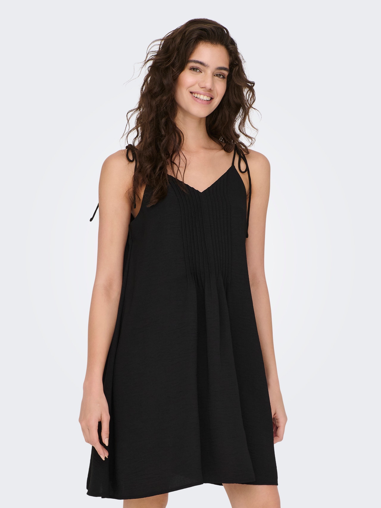 ONLY Mini v-hals kjole -Black - 15296339