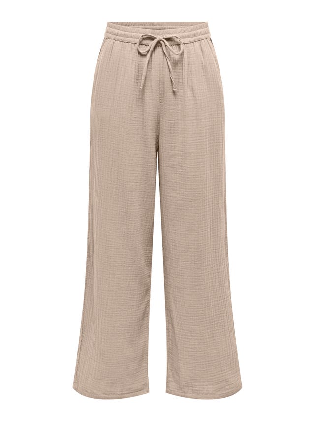ONLY Wide Leg Pants With Elastic Waist - 15296375