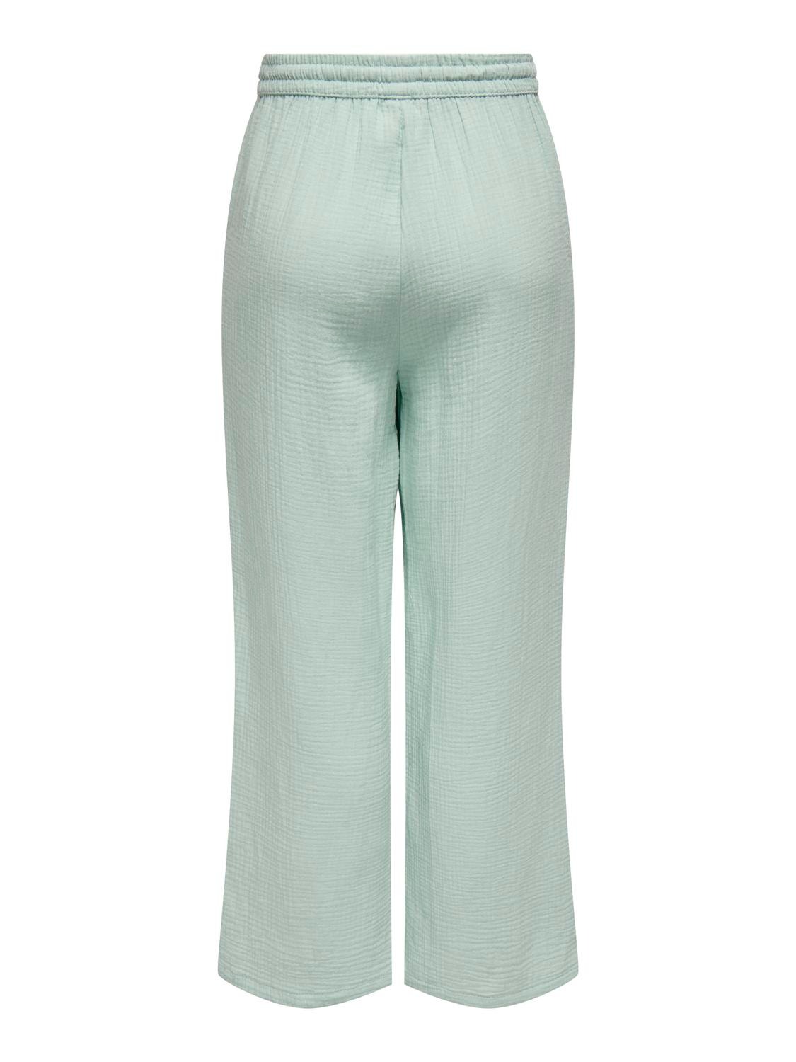 Bukser med elastik taljen | Mellemturkis |