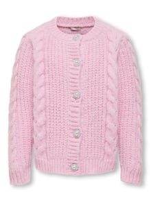 ONLY O-hals strikket cardigan -Pink Lady - 15296423