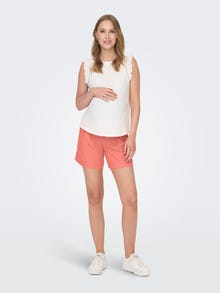 ONLY Relaxed Fit High waist Maternity Shorts -Georgia Peach - 15296449