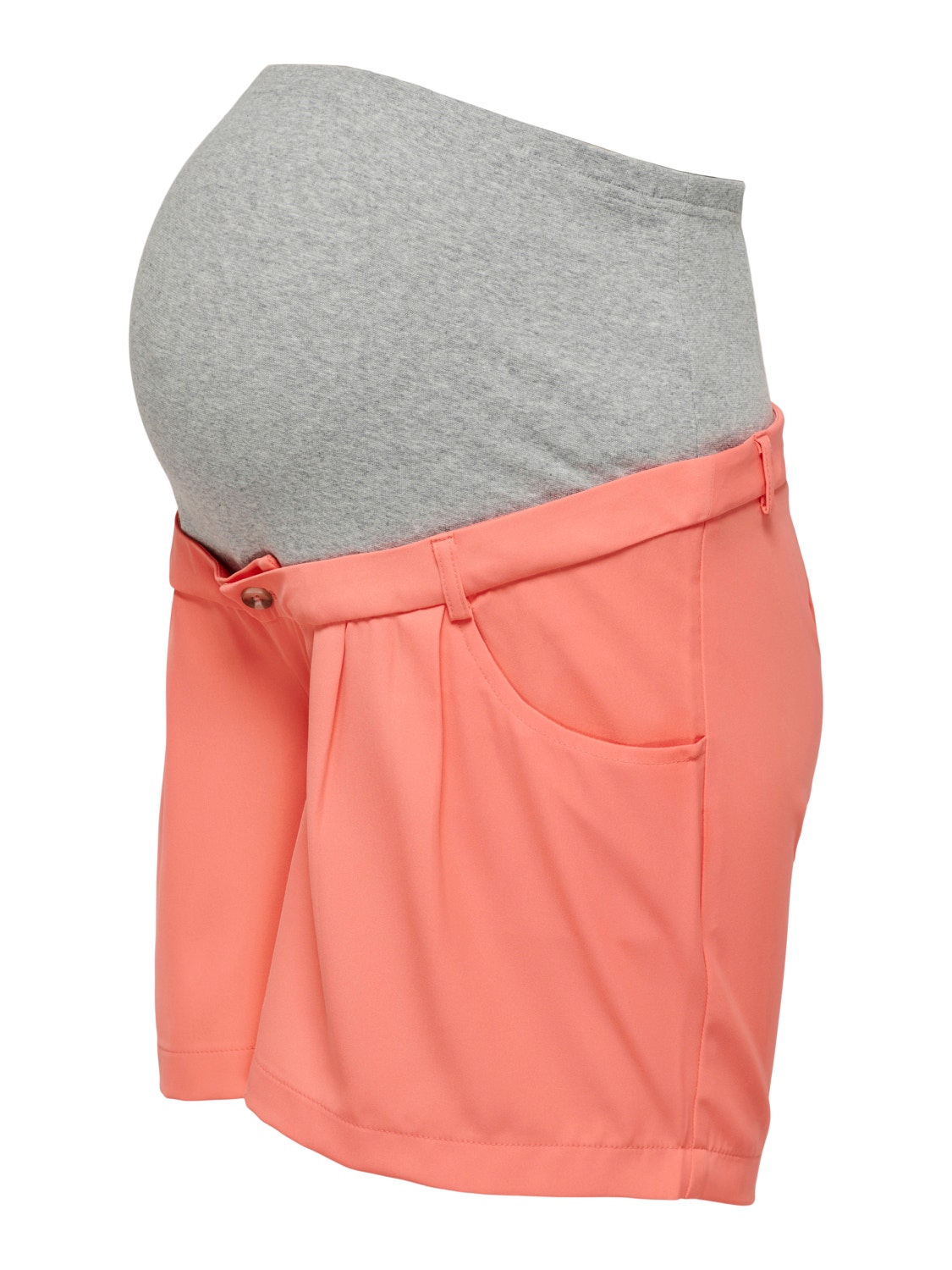 ONLY Relaxed Fit Høy midje Maternity Shorts -Georgia Peach - 15296449