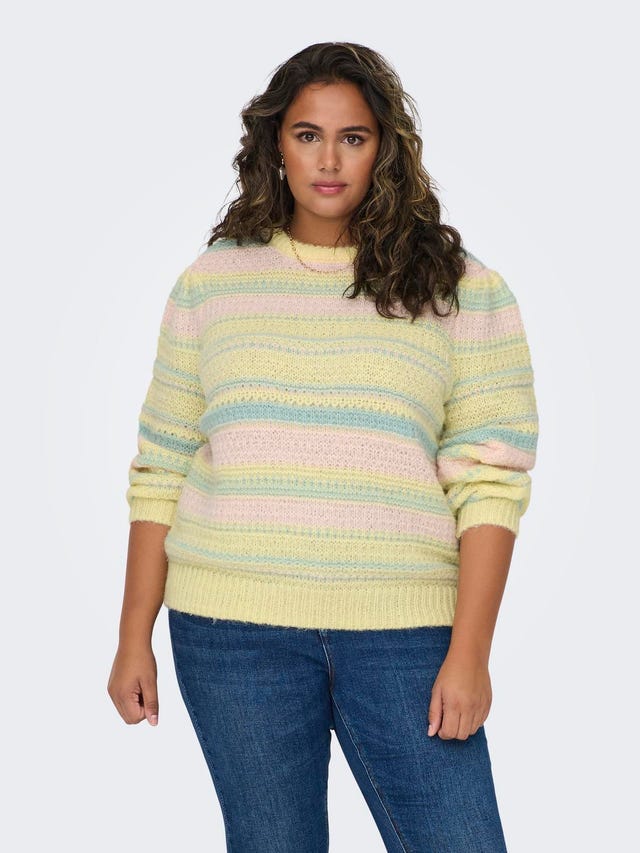 ONLY Curvy o-neck knitted pullover - 15296459