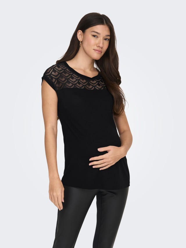 ONLY Regular Fit O-hals Maternity T-skjorte - 15296469