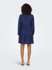 ONLY Regular Fit Shirt collar Maternity Short dress -Evening Blue - 15296535