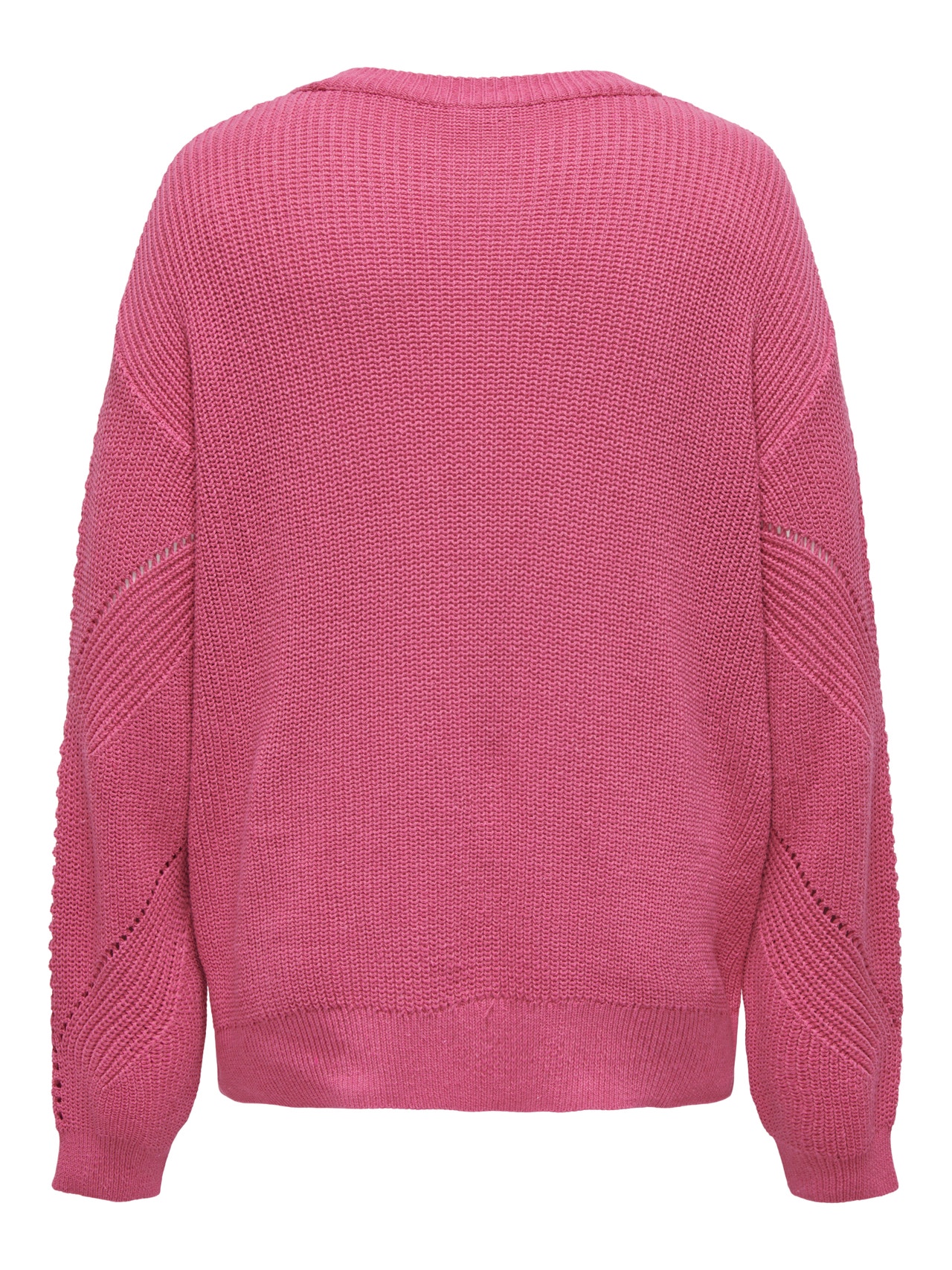 ONLY O-ringning Curve Pullover -Fuchsia Purple - 15296585