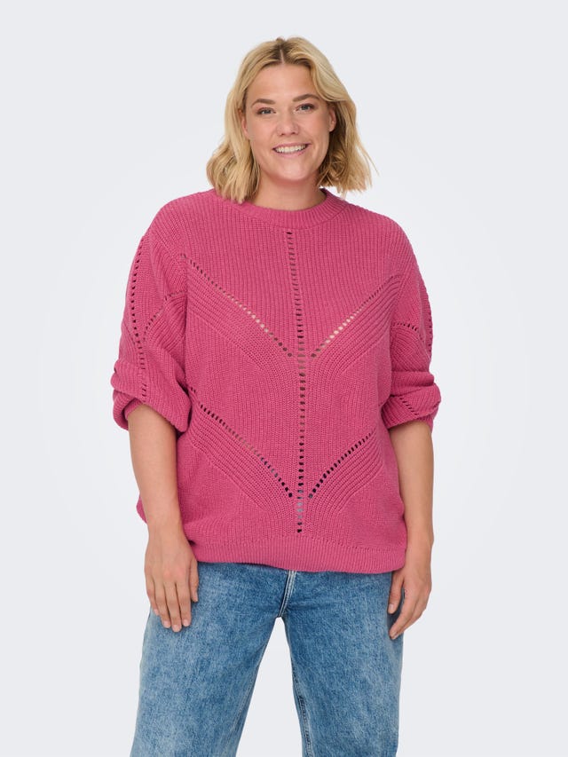 ONLY Curvy o-neck knitted pullover - 15296585