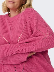 ONLY Round Neck Curve Pullover -Fuchsia Purple - 15296585